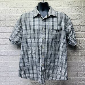 ECKO UNLTD Sz 2XL Classic Material Green & Black Plaid Metallic Gold Plaid • VG‼